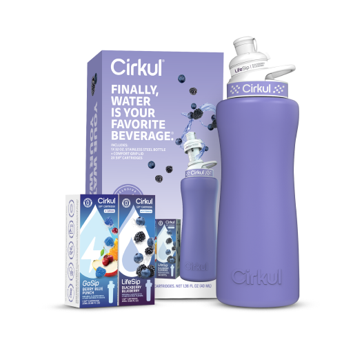 32oz. Matte Periwinkle Stainless Steel Bottle Starter Kit R1
