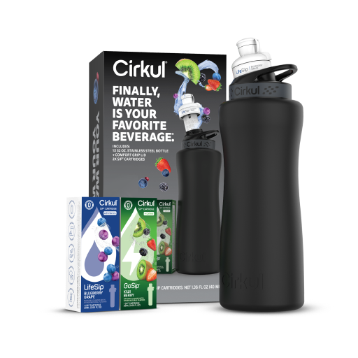 32oz. Matte Black Stainless Steel Bottle Starter Kit P6
